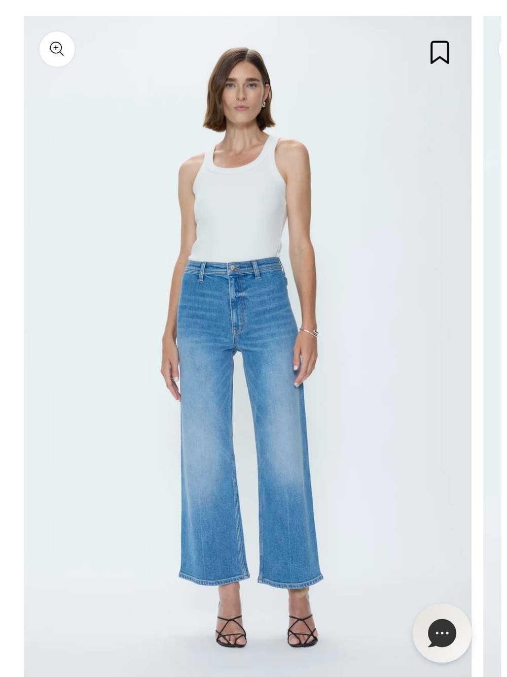 pistola Light Blue High-Rise Wide Leg Jeans
